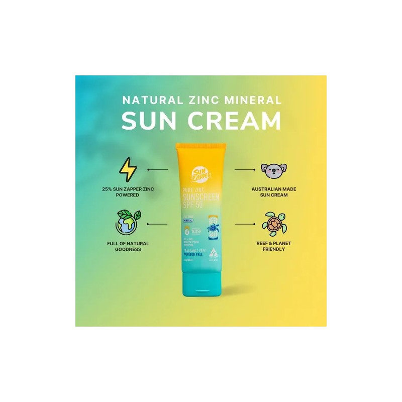 Sun Zapper Pure Zinc Sunscreen Bloqueador Solar Spf 50 Reef