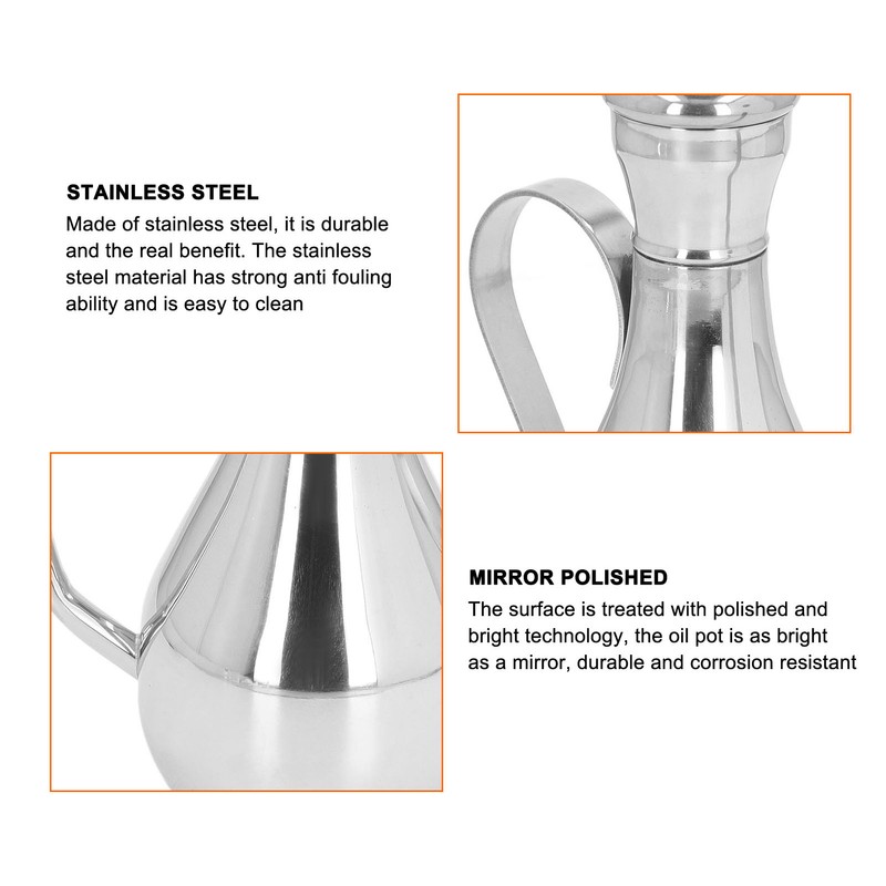 304 Stainless Steel Olive Oil Bottle Household Kitchen Vinegar Pot