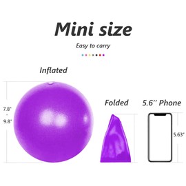 Exercise Ball Small,Pilates Ball 9 Inch Core Ball,Small Exercise Ball with Pump,Barre Ball,Mini Bender Ball, Pilates, Yoga, Workout, Bender, Core Training and Physical Therapy