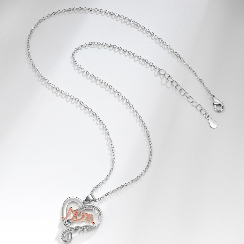 Toplstud Silver Heart Necklaces for Women - I Love You