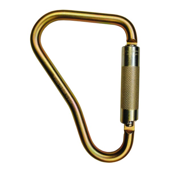 WestFall Pro 7430 Steel Carabiner – 8-1/4” x 5-1/2” – 45 kN, 3,600 lbs. – ANSI Compliant, Construction Accessories, Heat Treated Alloy Steel, Auto Twist Lock, Fall Protection Carabiner Clip