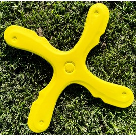 Kid-Friendly Boomerangs for Indoor or Outdoor Play, Colorful Designs, 25-30 Yard Flight Radius (Sedona - Yellow Boomerang - RH, Yellow, Sedona - Yellow Boomerang - RH)