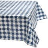 DII Checkered Tabletop Collection, EcoVinyl Tablecloth, 52x70, Blue