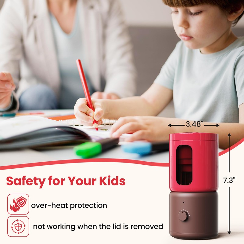 VUSIGN Electric Pencil Sharpener with 5 Adjustable Settings for Artists,