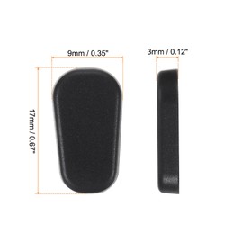 HARFINGTON 15 Pairs Eyeglass Nose Pads 3mm Thickness Silicone Anti-Slip Glasses Nose Grips Slip-on Glasses Nose Pads for Plastic Frames Glasses Sunglasses, Black