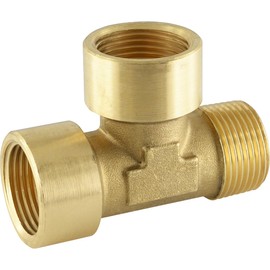Fittingteile - T-Piece Internal/Female Thread Compressed Air Water Sanitary Fittings (Material: Brass - Thread Size: R 3/4")