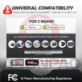 1 for Genie Garage Door Opener Keypad Gk-BX, Compatible with All Genie Intellicode Garage Door Opener, 3-Year-Warranty