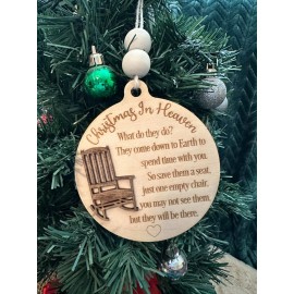 Handmade Christmas In Heaven Ornament/ Memorial Ornament/Famil