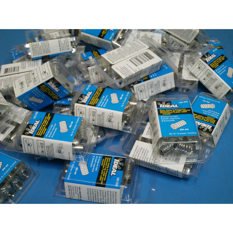 IDEAL 20 pcs RG-59 , Coax Cable F-Connector, IDEAL, 85-036,