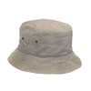Short Brim Visor Cotton Bucket Sun Hat Khaki Small/Medium
