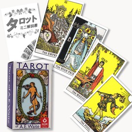 Rider Weight Tarot Blue Edition Pocket Size Tarot of A.E. Waite Blue Pocket Tarot Divination with Japanese Instruction Manual (English Language Not Guaranteed) 78 Sheets