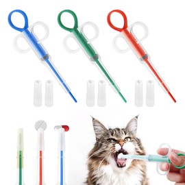 ShanBye Pet Pill Plunger,3 PCS Pets Medicine Dispenser Pill Popper Reusable Cat Tablet Dispenser Tablet Syringe Pusher Pet Pill Popper Tablet Syringe for Cats Puppy Rabbit Small Animal