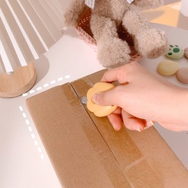 Ruksifg 6pcs Mini Box Cutters Cat Paw Shaped Retractable Mini Portable Utility Razor Knife for Paper Cutter Envelope Letter Box Opener with Keychain Hole