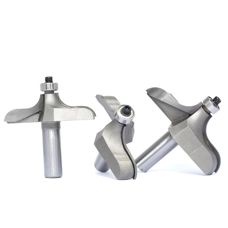 Akylin 3Pcs Ogee Table Edge Router Bit Set,1/2 Inch Shank,Cutting