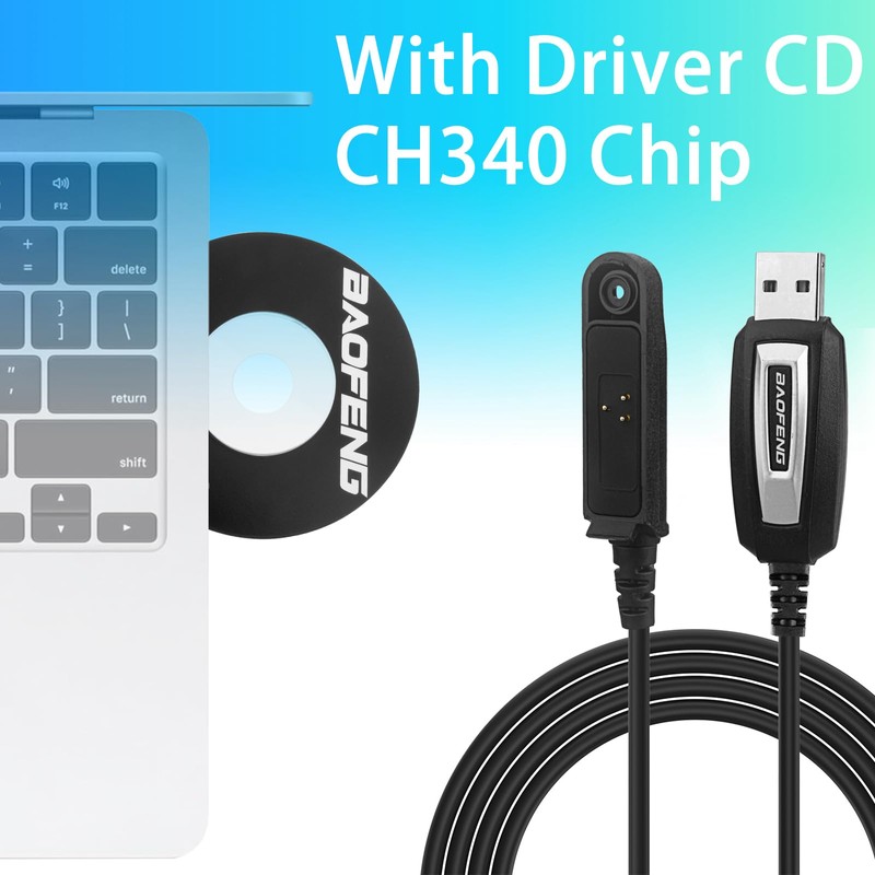 BAOFENG Programming Cable USB，Waterproof Two Way Radio UV-9R Plus for