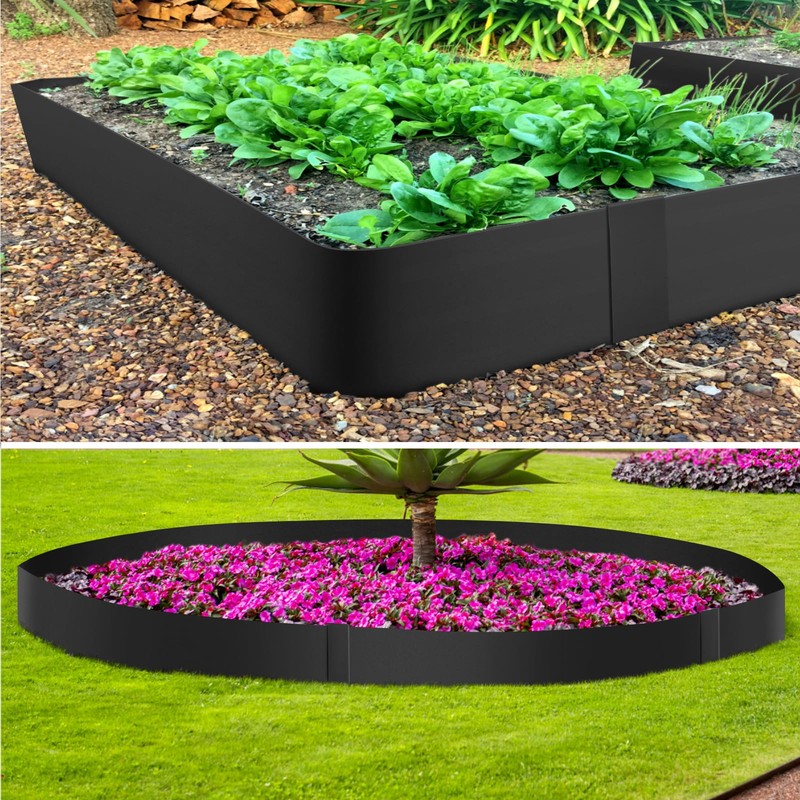 Meyoppm 6 Inch Metal Landscape Edging, 6 Pack Heavy Duty