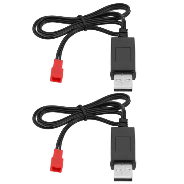 2PCS 3.7V Li-po Battery USB Charger Cable JST Plug for RC Drone Quadcopter Battery Compatible with Syma S39 S32 S032 S032G S029G S027G