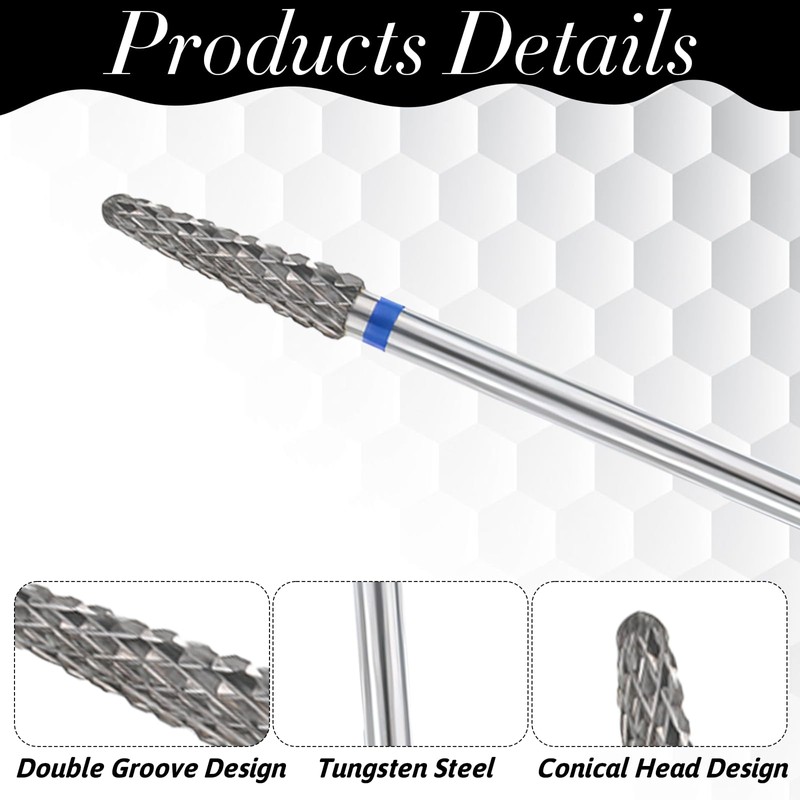 2 Pack Cuticle Bit Gel Remover Drill Bit 3/32" Small