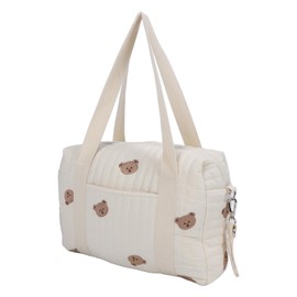 Small Diaper Bag, 29x26x12cm Baby Stroller Organizer Bags for Baby, Baby Stroller Storage Bag Diaper Organizer Pouches, Reusable Embroidered for Outdoor (Bear Bag)