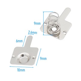 FOCMKEAS 20PCS AAA/Single-L-one Stainless Steel Metal Battery Spring Positive and Negative Conversion Spring Contact Nickeling Plate