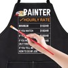 LEVLO Artists Gift Painter Hourly Rate Waterprof Adjustable Apron for