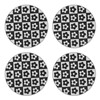 4PCS Car Coasters Flower Pattern Auto Cup Holder Insert Coasters
