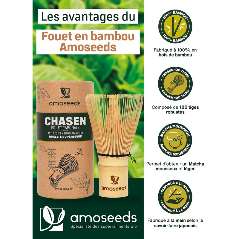 Bamboo Matcha Whisk | Chasen Handmade | Traditional Matcha Tea