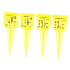 KONTONTY Rainfall Meter Kit 5 Pcs Outdoor Rain Gauges Measuring Cup Garden Tool for Precipitation Tracking