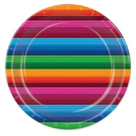 Beistle Fiesta Plates, 9", Multicolored