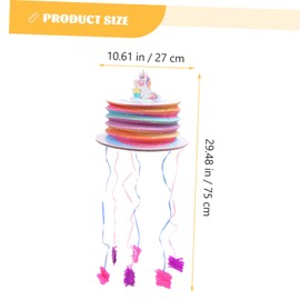 KOMBIUDA Unicorn Pull String Pinata Mini Decorative Lantern for Birthday Parties for Celebrations Festivals and Carnival Decor Easy to Fill with Candy and Party Favors