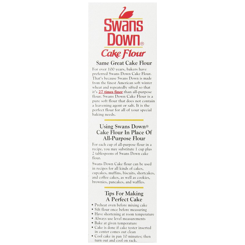 Swans Down Regular Cake Flour, 32oz Box (Pack of 8)