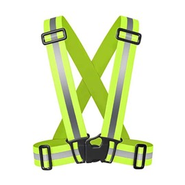 Doyeemei Safety Vest, Reflective Vest, Fluorescent Belt, Night Work Clothes, High Visibility, Adjustable Size, Night Safety Measures, For Jogging, Bicycle, Motorcycle, Traffic Security, Guidance, Guardman, For Construction Sites, Lightweight, Highly Elastic, Unisex