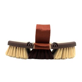 Horse Brush, Root Brush, Root Brush, Cleaning Brush, Long Bristles, Flexible, Ergonomic, for Horse, Cleaning Kit (Cappuccino, Mocha Beige)