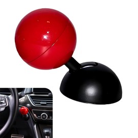 Shakas Car Push Starter Button Cover Rocker, Cool Game Metal Ball Joystick Decorative Design, for Most Cars Self-adhesive Ignition Button Accessories (Red)