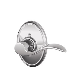 SCHLAGE Accent Lever with Wakefield Trim Non-Turning Lock in Bright Chrome - Right Handed