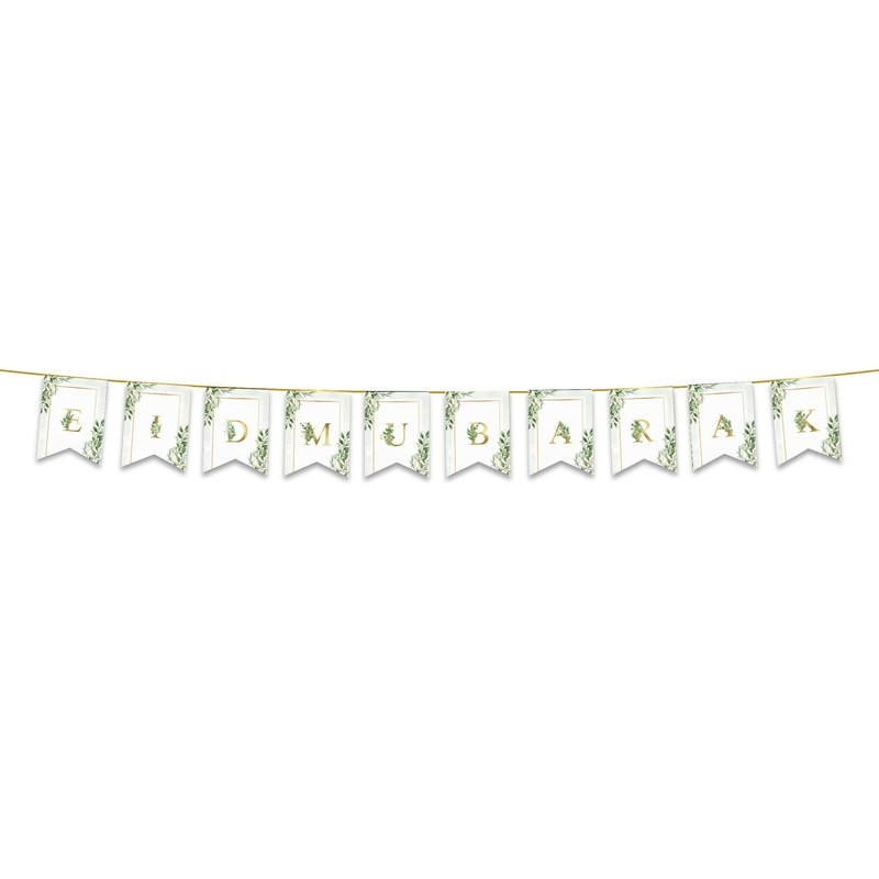 Happy Eid Mubarak Bunting Party Flags - Eid Decorations -