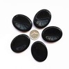 Manekieko Natural Black Obsidian Crystal Thumb Worry Stone, Stress Relax