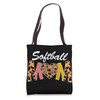Softball Mom Leopard Print Vintage Mother's Day Tote Bag
