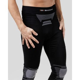 X-Bionic Energizer 4.0, Pantaloni Funzionali 3/4 Uomo, Opal Black/Arctic White, XL