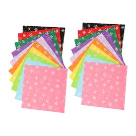 STOBOK 20pcs Snowflake Polyester Felt Patchwork Cloth Non Woven Cloth Felt Material Christmas Patterns Cotton Patchwork Christmas Printing Quilting Clothing 15c Manual Fabric