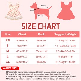 Dog Princess Dress with Floral Pattern,Lace Ruffle Trim, Cat Outfits Puppy Summer Tutu Dress for Small Dogs Pet Outfit for Yorkie Teddy Chihuahua Clothes (L(4-5kg), Floral)