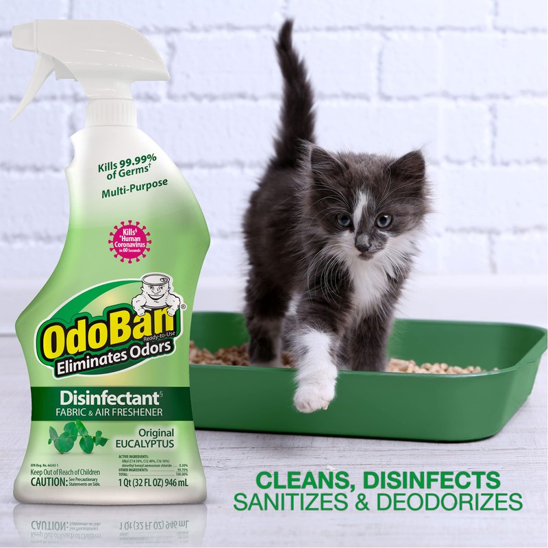 OdoBan Ready-to-Use Disinfectant and Odor Eliminator, Made in the USA,