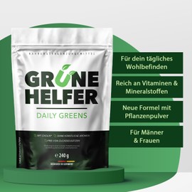 Grüne Helfer Pulver | mit hochwertigen Pflanzenextrakten | neue & verbesserte Formel | 240 g