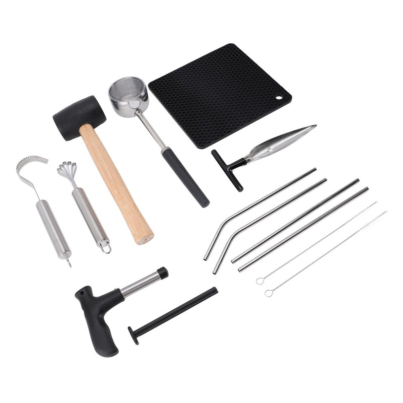 Coconut Opener Tool Set Stainless Steel Coconut Shell Puncher Cutter