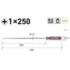 Vessel Crystaline Screwdriver (Long Axis Type) +1 x 250 6300