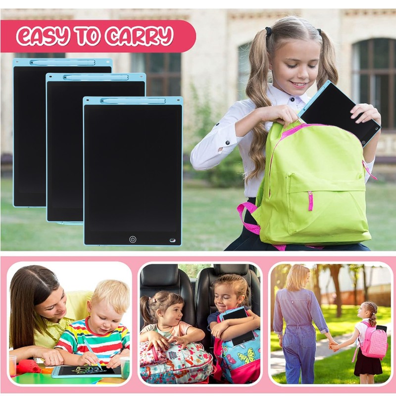 12in LCD Writing Tablet Erasable Smooth Drawing Easy Delete Doodle