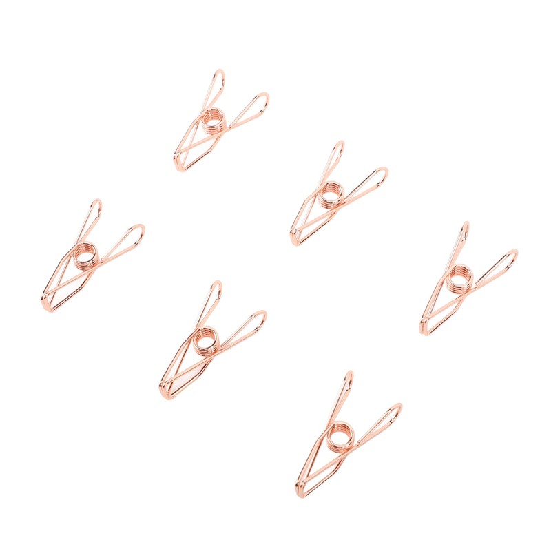 60pcs Wire Clothes Pins Antislip Creativity Metal Wire Hollow Out