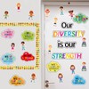 Diversity Bulletin Board Decoration Set Diverse Students Borders Cutouts for
