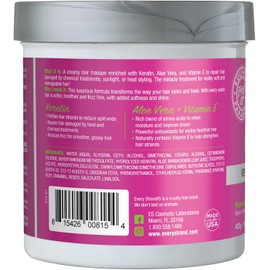 Every Strand Mascarilla para Cabello de Keratina y Aloe Vera Vitamina E 425 gs