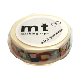 Kamoi Processing Paper Minapel Honen Ring Vivid Width 0.6 inches (15 mm) x 32.8 ft (10 m) Roll MTMINA07